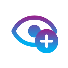 Eye with plus icon