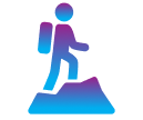 mountain hiker icon