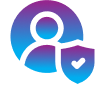 User with shield icon